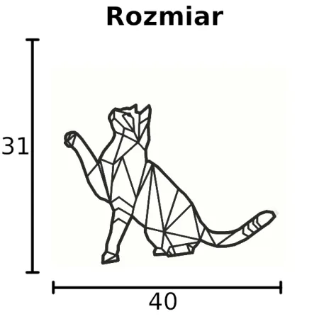 Kot geometryczny DEKORACJA ŚCIENNA obraz na ścianę